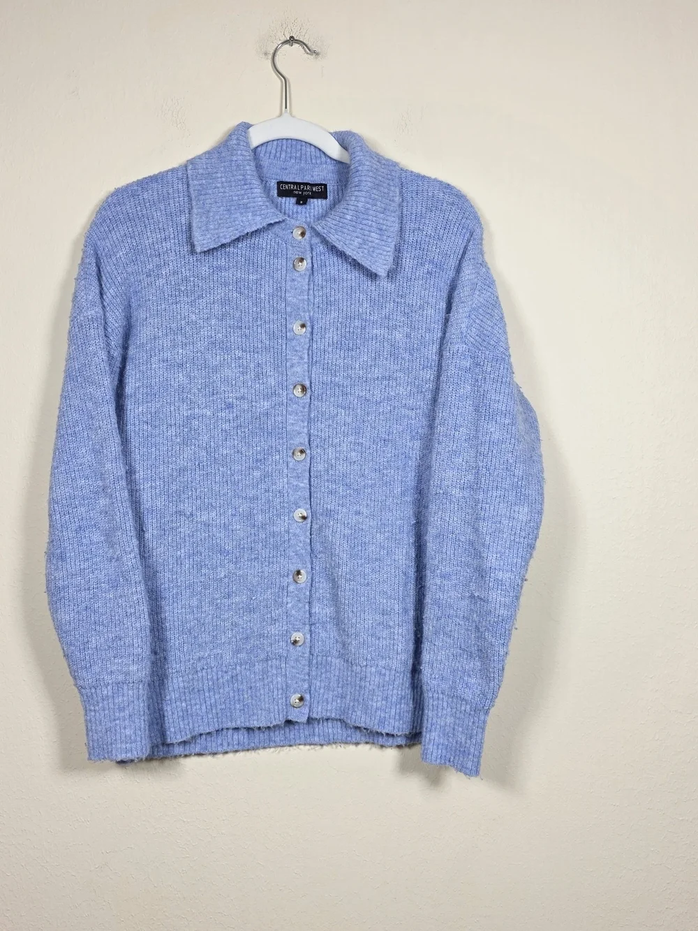 CENTRAL PARK WEST MILLIE OVERSIZED POLO SWEATER SIZE S MSRP $180